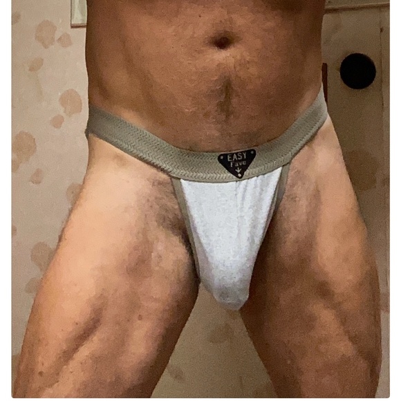 Light grey, brief with tan waist band, large - Picture 2 of 5